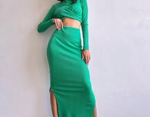 Комплект: топ + спідниця с розрізами Комплект: топ + спідниця с розрізами | PUSHKA SHOP