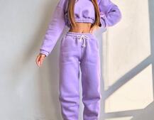 Базовий костюм на флісі з об'ємними капюшоном | PUSHKA SHOP