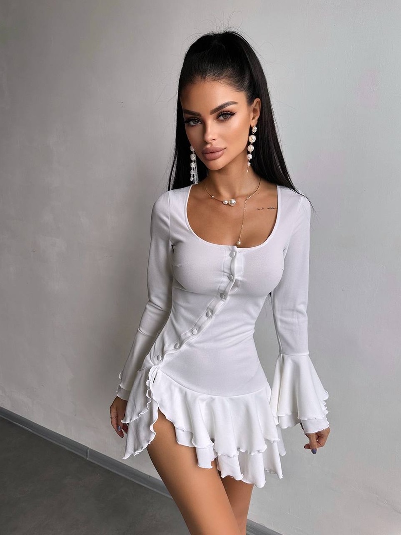 Сукня з з воланами на ґудзиках Сукня з з воланами на ґудзиках | PUSHKA SHOP