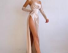 Комплект: корсет з рукавичками + спідниця максі з драпіруванням   | PUSHKA SHOP