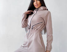 Приталенный комбинезон на молнии  Приталенный комбинезон на молнии  | PUSHKA SHOP