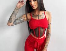 Трикотажный комплект: корсетный топ на косточках + леггинсы Трикотажный комплект: корсетный топ на косточках + леггинсы | PUSHKA SHOP