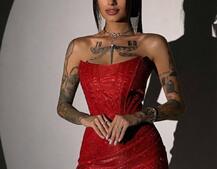 Сяюча корсетна  сукня міні  | PUSHKA SHOP