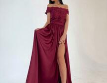 Платье-макси с кружевным верхом | PUSHKA SHOP