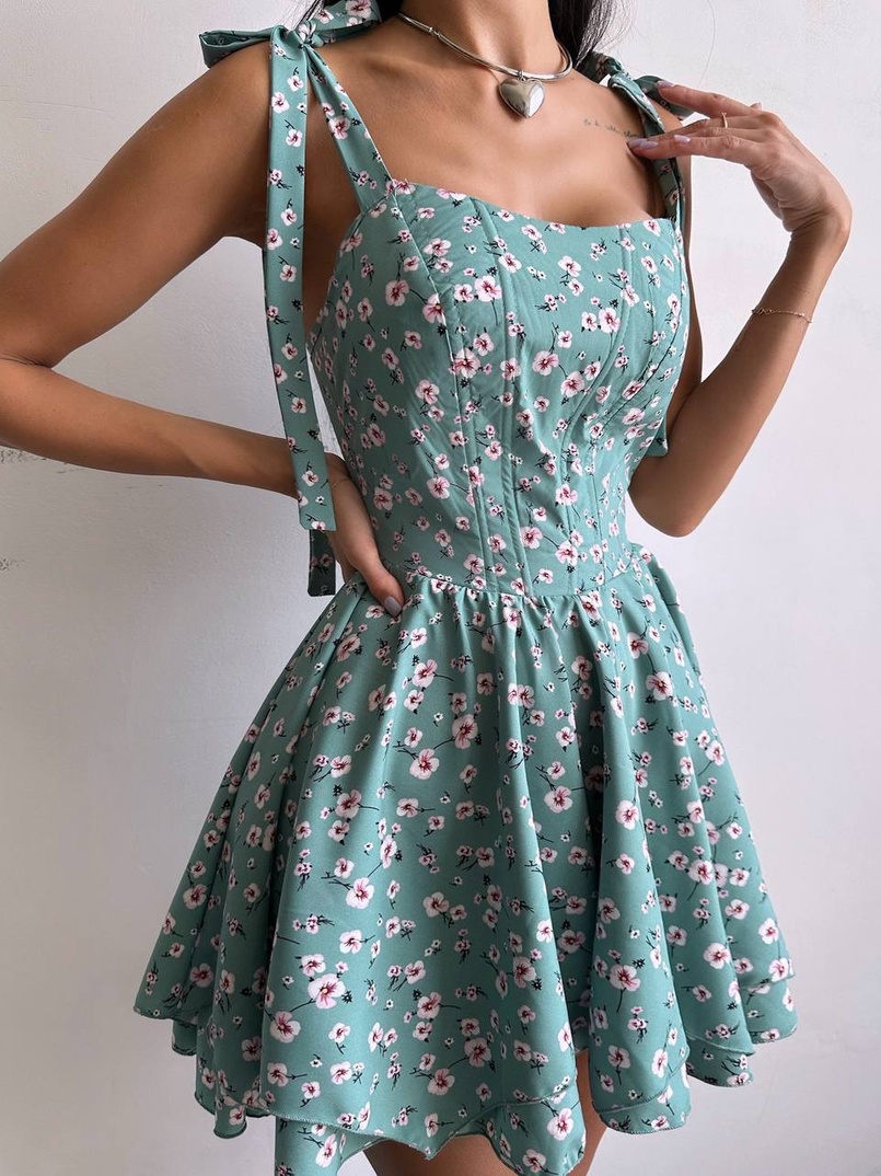 Корсетна сукня з подвійною спідницею  | PUSHKA SHOP