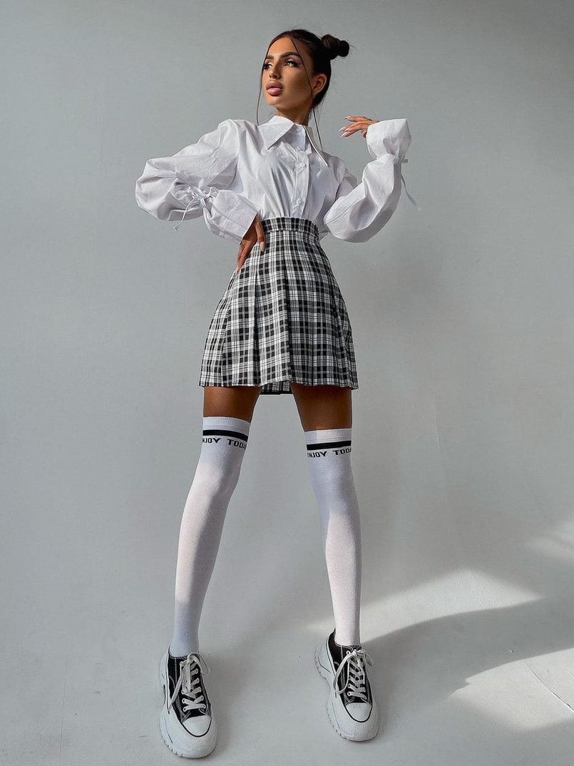 Комплект: рубашка + юбка в складку   | PUSHKA SHOP