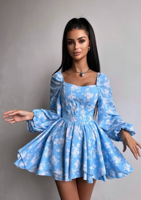 Корсетна сукня з подвійною спідницею  | PUSHKA SHOP