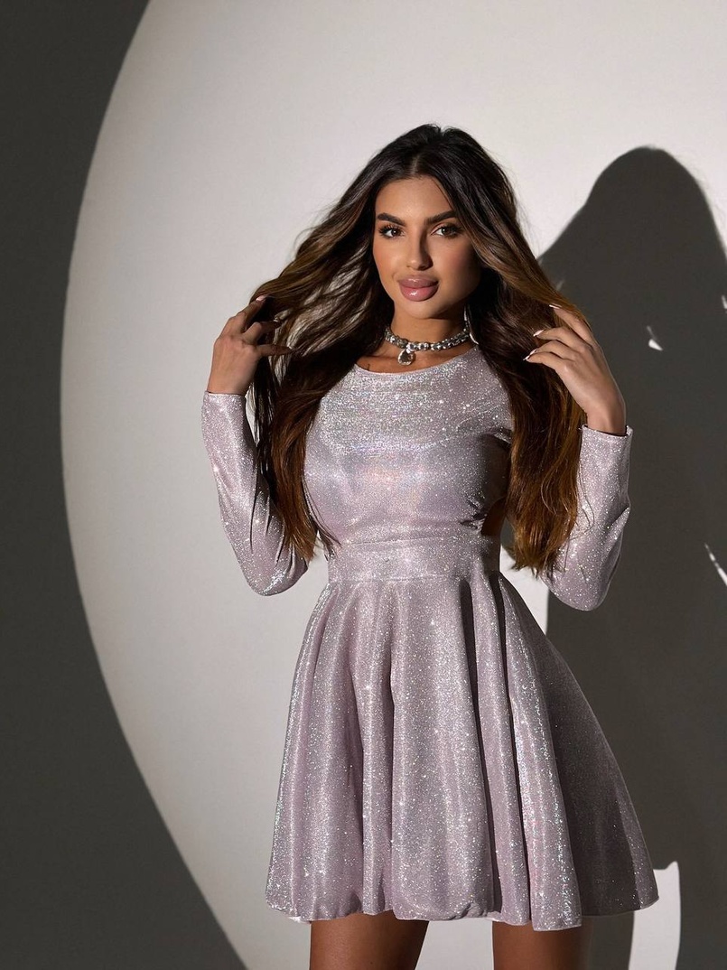 Блискуча сукня з відкритою  спинкою Блискуча сукня з відкритою  спинкою | PUSHKA SHOP