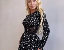 Корсетна сукня з пишною спідницею в квітковий Принт  Корсетна сукня з пишною спідницею в квітковий Принт  | PUSHKA SHOP