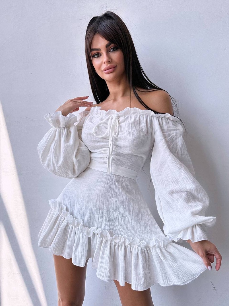 Муслінова сукня з рюшами   Муслінова сукня з рюшами   | PUSHKA SHOP