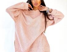 Вязанный костюм с расклешенными штанинами  | PUSHKA SHOP