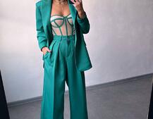 Костюм:  піджак на підкладці, штани+ корсет | PUSHKA SHOP