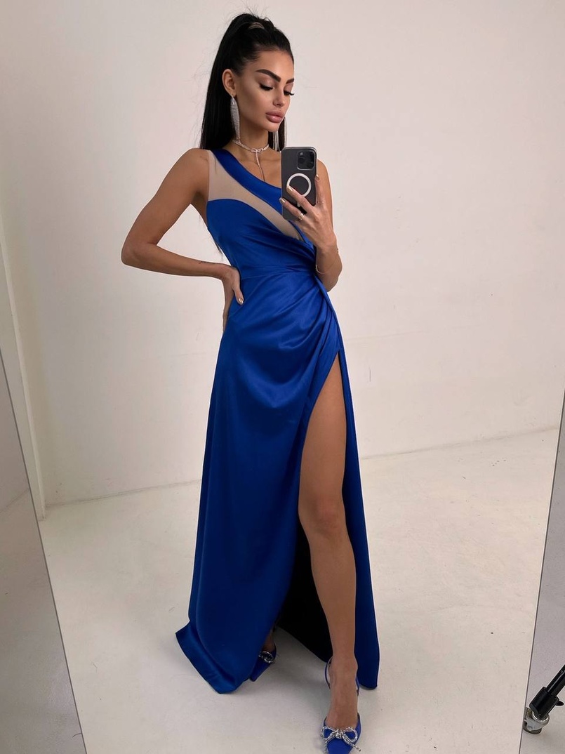 Атласна сукня максі  | PUSHKA SHOP