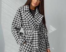 Кашемировое пальто в клетку на подкладке Кашемировое пальто в клетку на подкладке | PUSHKA SHOP