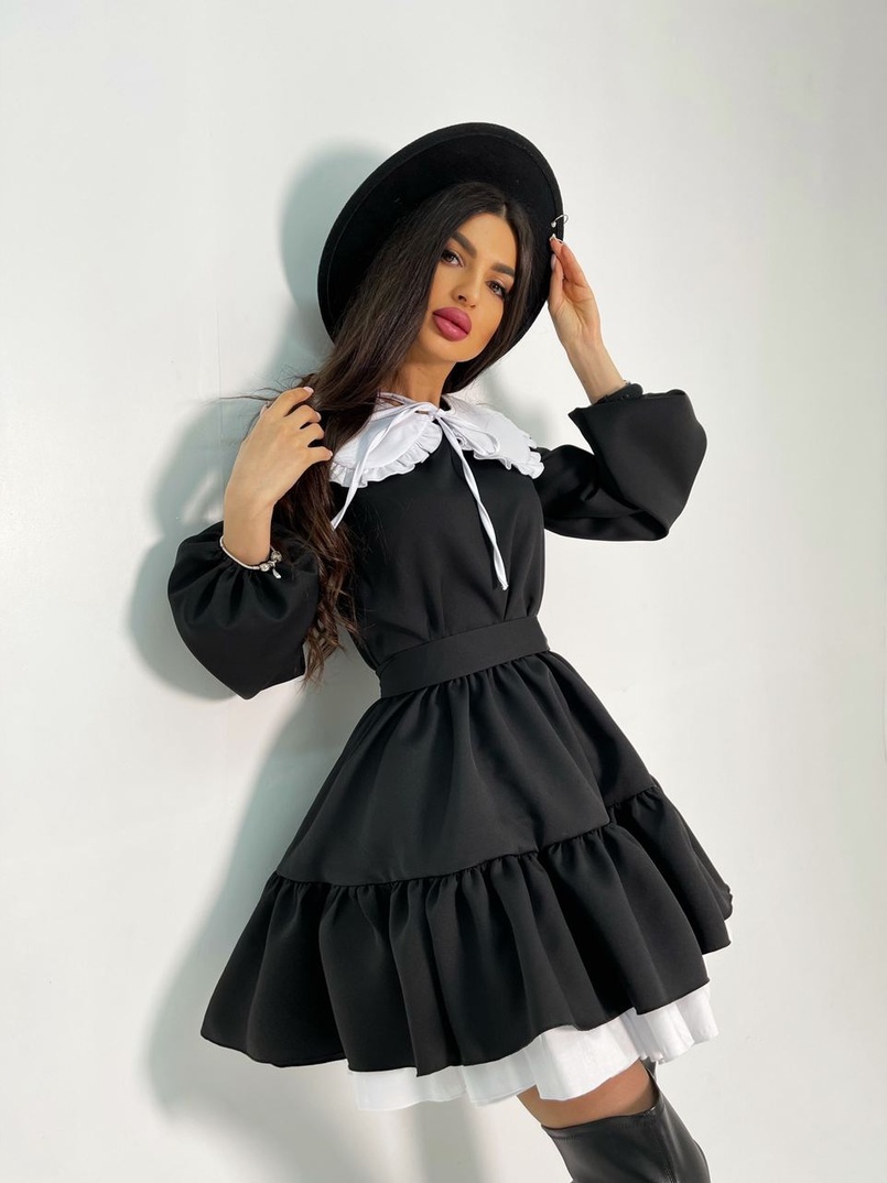 Платье со съёмным воротничком и подъюбником   Платье со съёмным воротничком и подъюбником   | PUSHKA SHOP