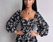 Корсетна сукня з подвійною спідницею  | PUSHKA SHOP