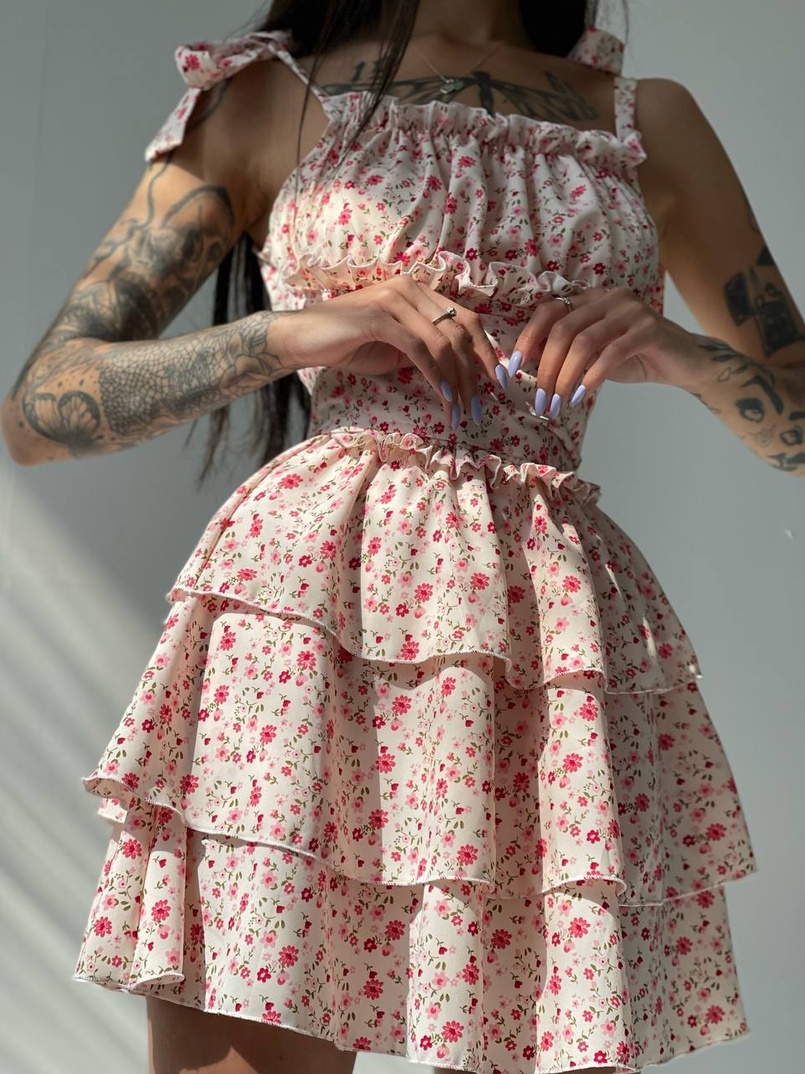 Платье с пышной юбочкой и корсетом | PUSHKA SHOP