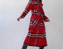 Кашемировое пальто в клетку на подкладке Кашемировое пальто в клетку на подкладке | PUSHKA SHOP