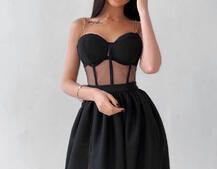 Платье-бюстье с чашечками и элементами корсета Платье-бюстье с чашечками и элементами корсета | PUSHKA SHOP