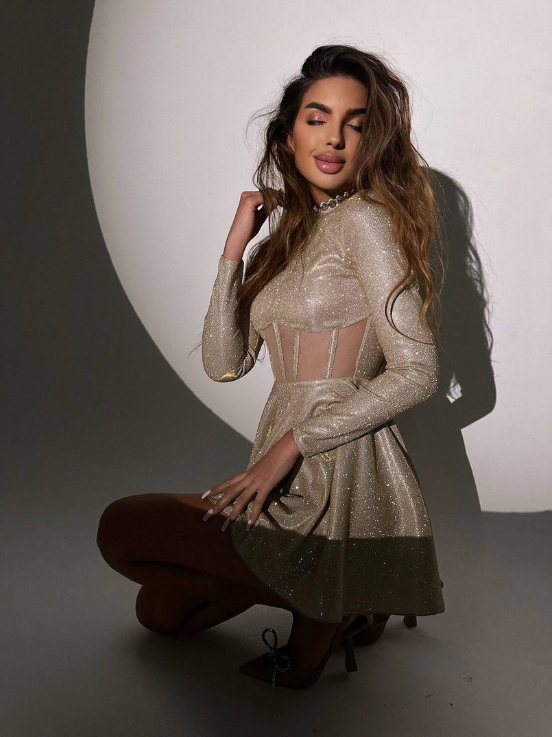 Блискуча корсетна сукня з пишною спідницею | PUSHKA SHOP