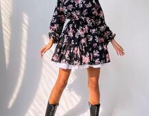 Платье со съёмным воротничком и подъюбником Платье со съёмным воротничком и подъюбником | PUSHKA SHOP