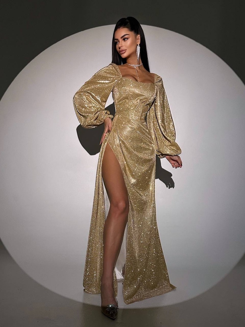 Сяючий комплект: корсет + спідниця  максі з драпіруванням | PUSHKA SHOP