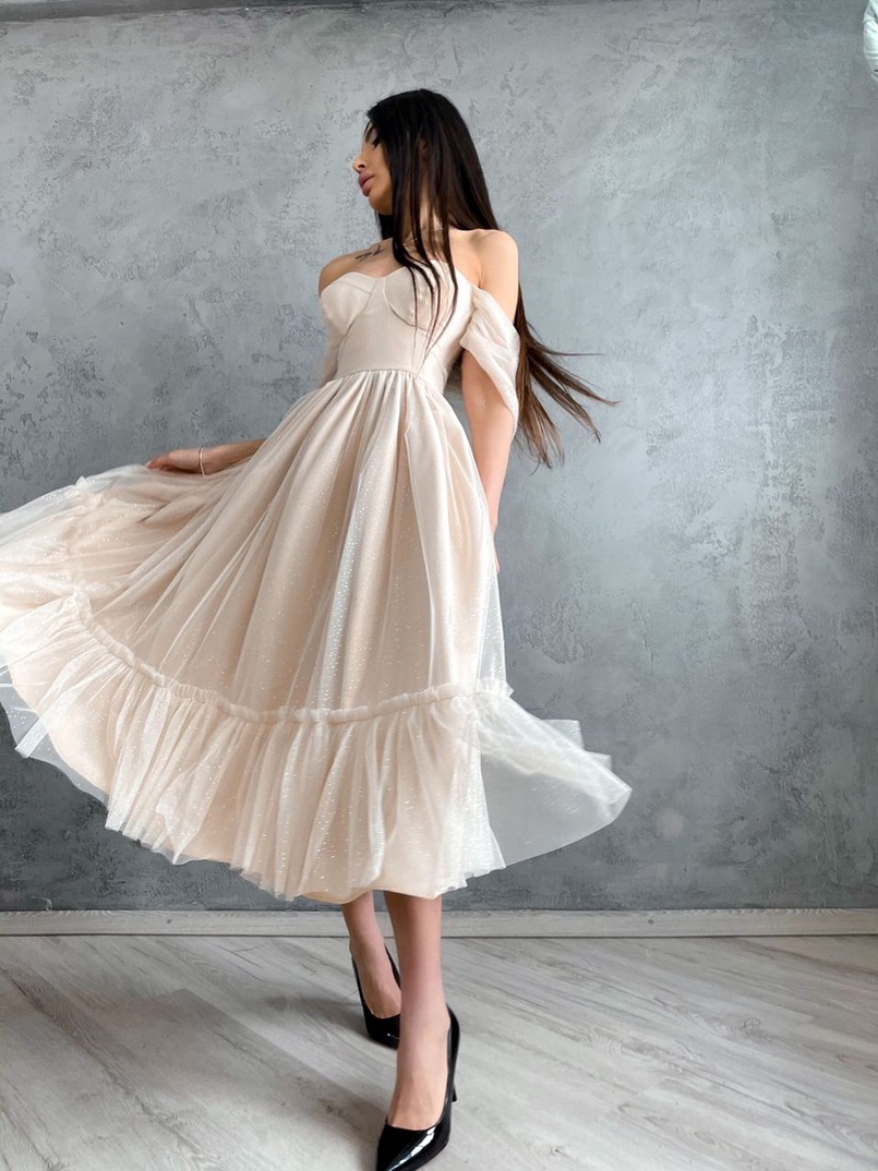 Платье-бюстье с пышной юбкой  | PUSHKA SHOP