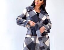 Кашемировое пальто в клетку на подкладке Кашемировое пальто в клетку на подкладке | PUSHKA SHOP