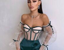 Атласний комплект: корсет + спідниця Атласний комплект: корсет + спідниця | PUSHKA SHOP