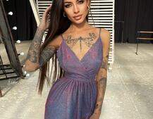 Блестящее платье-макси с разрезом Блестящее платье-макси с разрезом | PUSHKA SHOP