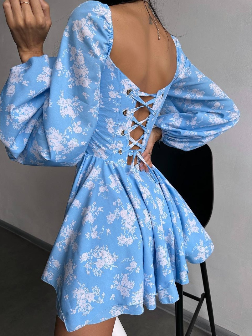 Корсетна сукня з подвійною спідницею  | PUSHKA SHOP