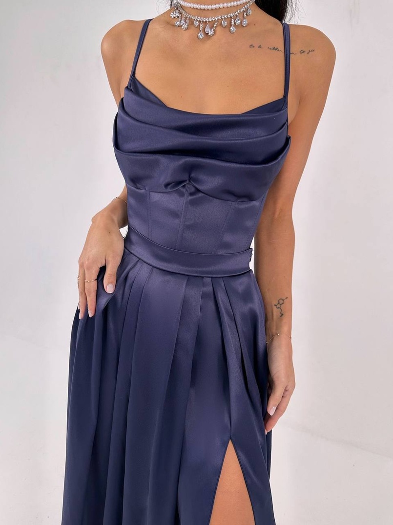 Атласний комплект: корсет + спідниця максі  | PUSHKA SHOP