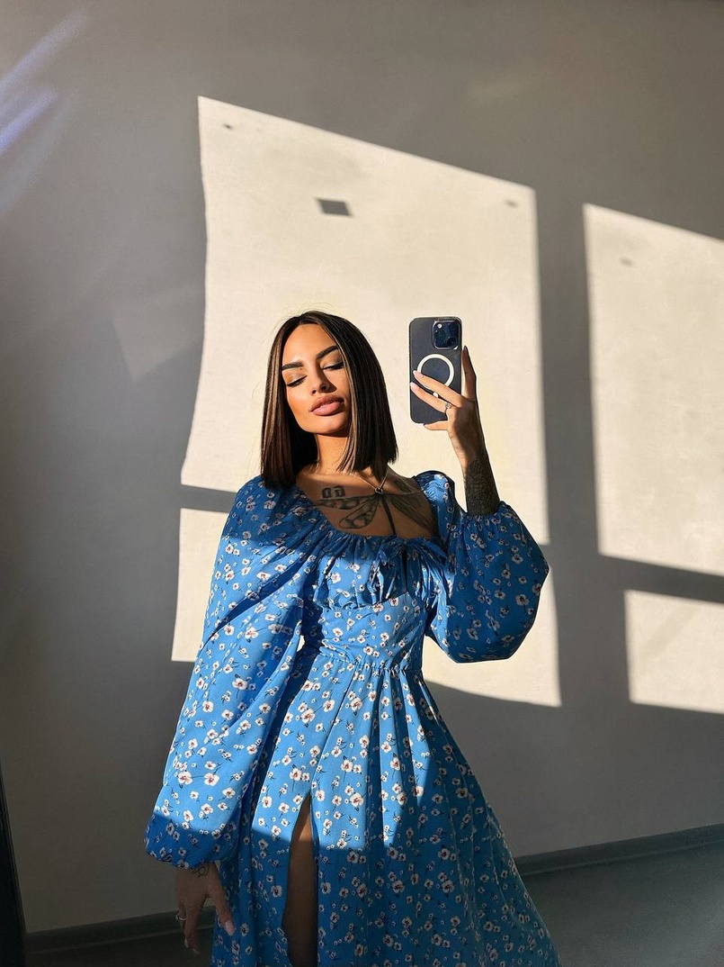 Улюблена сукня-міді зі шнурівкою на талії  | PUSHKA SHOP