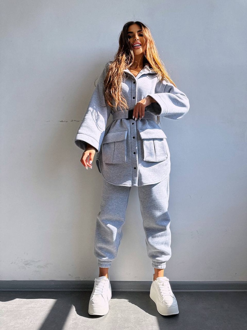 Комплект: тепла сорочка на кнопках + джоггери | PUSHKA SHOP