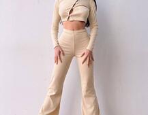 Комплект : штани кльош і топ на ґудзиках   | PUSHKA SHOP