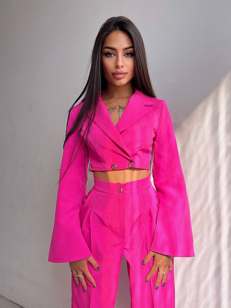 Брючный костюм с широкими штанами  | PUSHKA SHOP