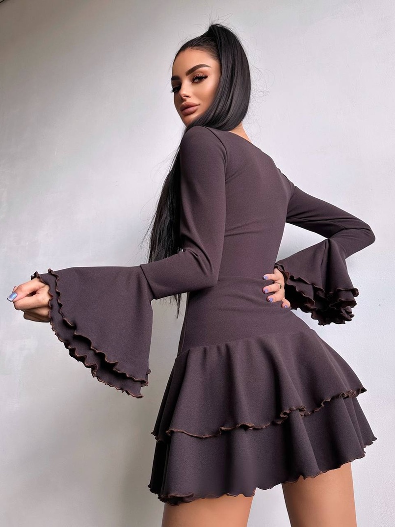 Сукня з з воланами на ґудзиках Сукня з з воланами на ґудзиках | PUSHKA SHOP