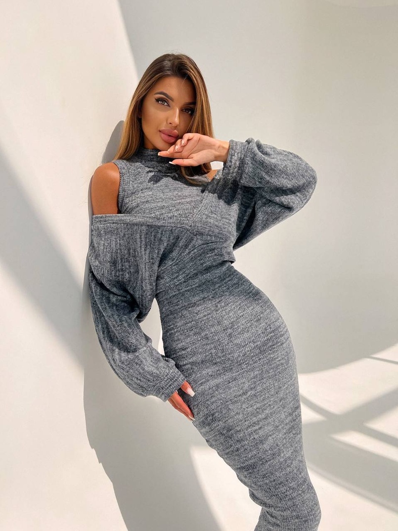 Трикотажна сукня-двійка  | PUSHKA SHOP