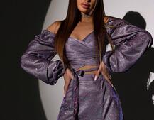 Сяючий комплект: топ  + спідниця  | PUSHKA SHOP