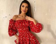 Сукня з воланами та шнурівкою по спинці Сукня з воланами та шнурівкою по спинці | PUSHKA SHOP