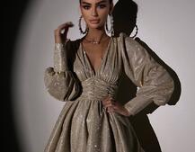 Сукня із пишною подвійною спідницею та драпіруванням Сукня із пишною подвійною спідницею та драпіруванням | PUSHKA SHOP