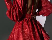 Сукня із пишною подвійною спідницею та драпіруванням  | PUSHKA SHOP