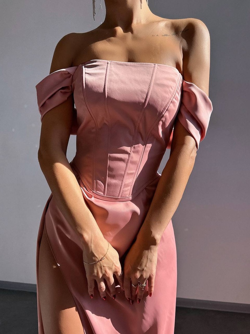 Комплект: корсет + спідниця максі з драпіруванням Комплект: корсет + спідниця максі з драпіруванням | PUSHKA SHOP