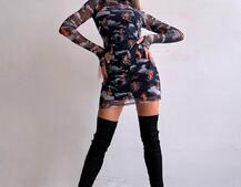 Міні сукня з принтом  | PUSHKA SHOP