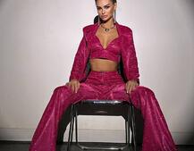 Костюм: піджак на підкладці, штани кльош+ топ з чашечками Костюм: піджак на підкладці, штани кльош+ топ з чашечками | PUSHKA SHOP