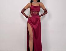 Комплект: корсет+ рукавички + спідниця максі | PUSHKA SHOP