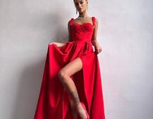 Сукня максі із чашечками та корсетним верхом | PUSHKA SHOP