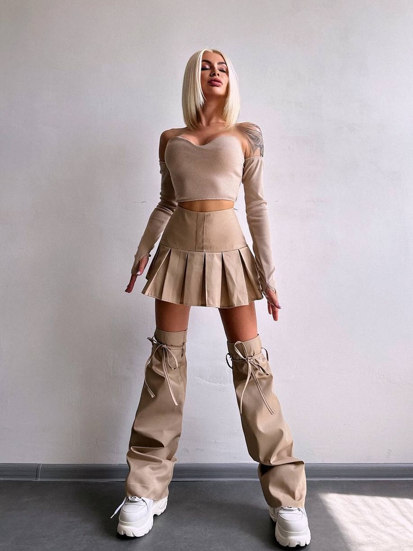 Комплект: спідниця з гетрами + топ | PUSHKA SHOP