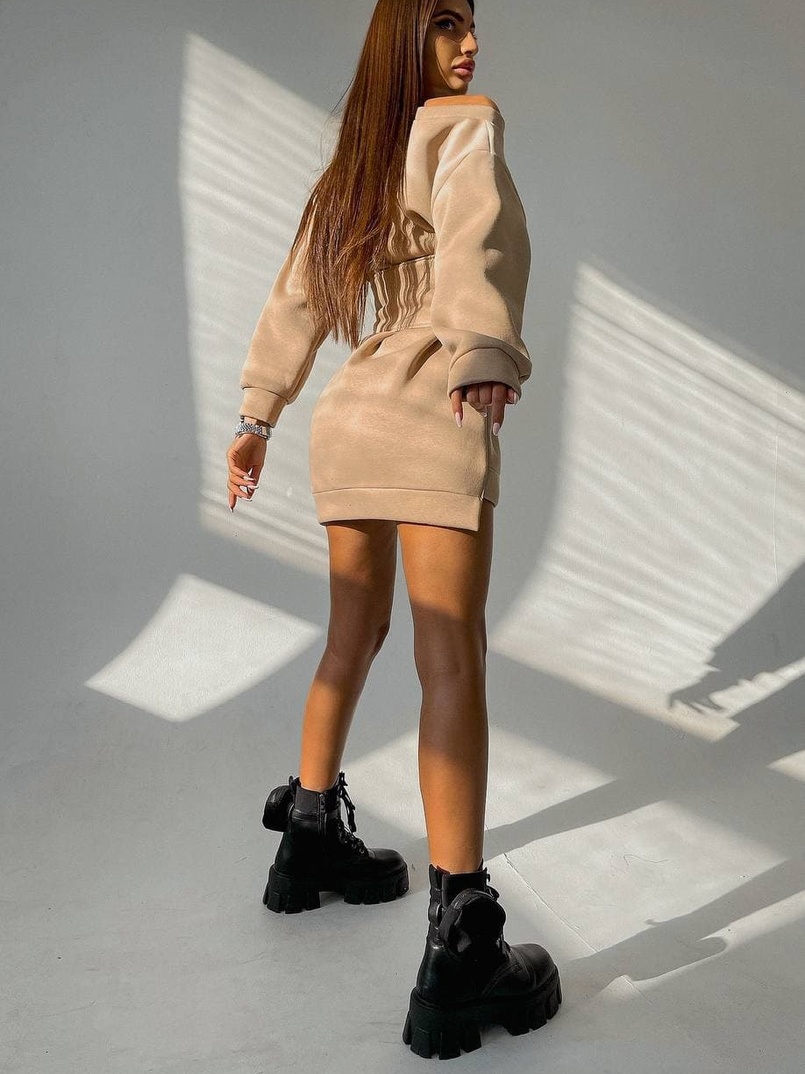 Худи на флисе + корсет на шнуровке  | PUSHKA SHOP