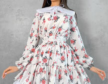 Платье со съёмным воротничком и подъюбником Платье со съёмным воротничком и подъюбником | PUSHKA SHOP